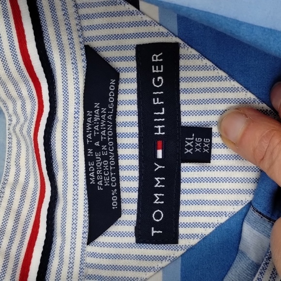 Tommy Hilfiger signature red/white/blue stripes button down size XXL top - Picture 5 of 11